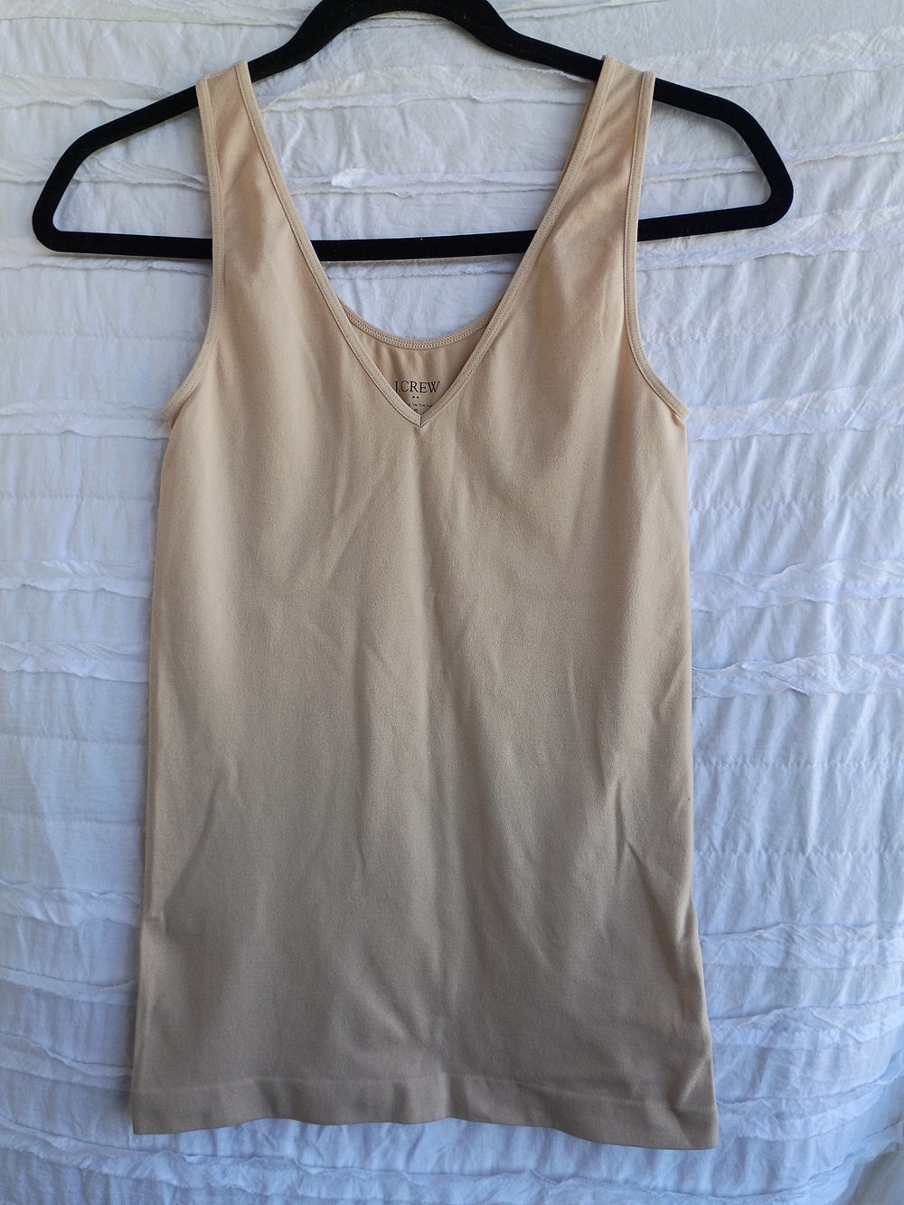 J. Crew Beige V-Neck Tank Top